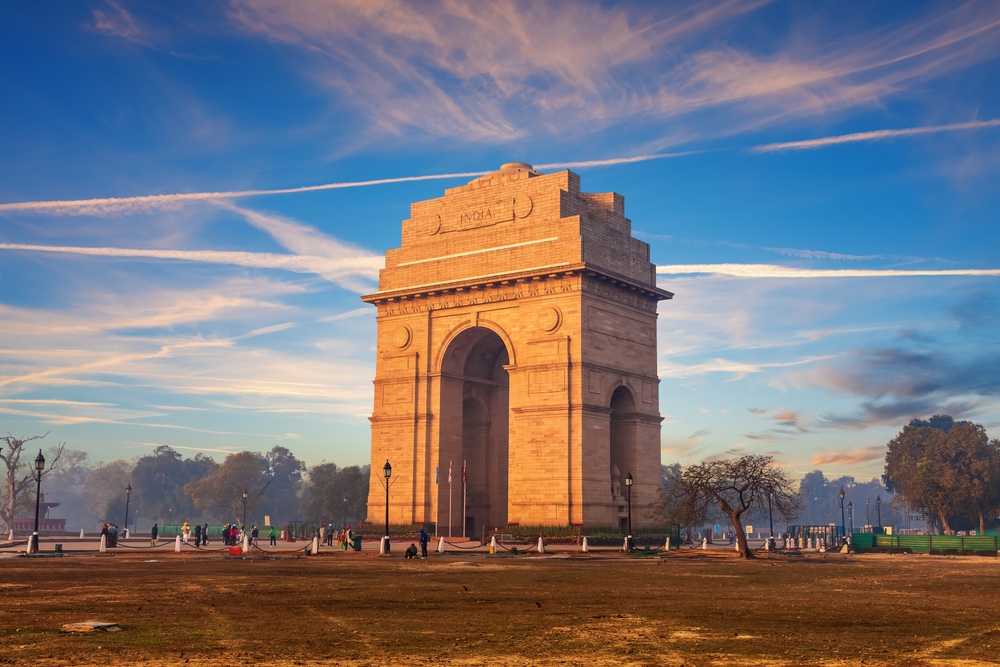 India,Gate,At,Sunset,,Rajpath,,Landmark,Of,New,Delhi,,India