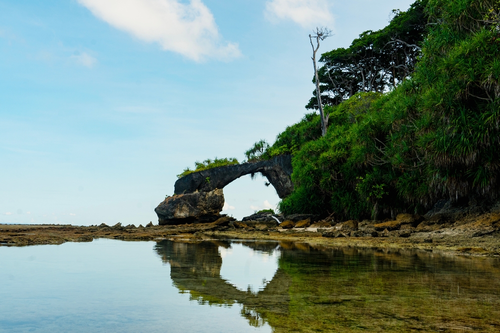 A,Beautiful,Reflections,Natures,Bridge,In,The,Neil,Island,,Andaman.
